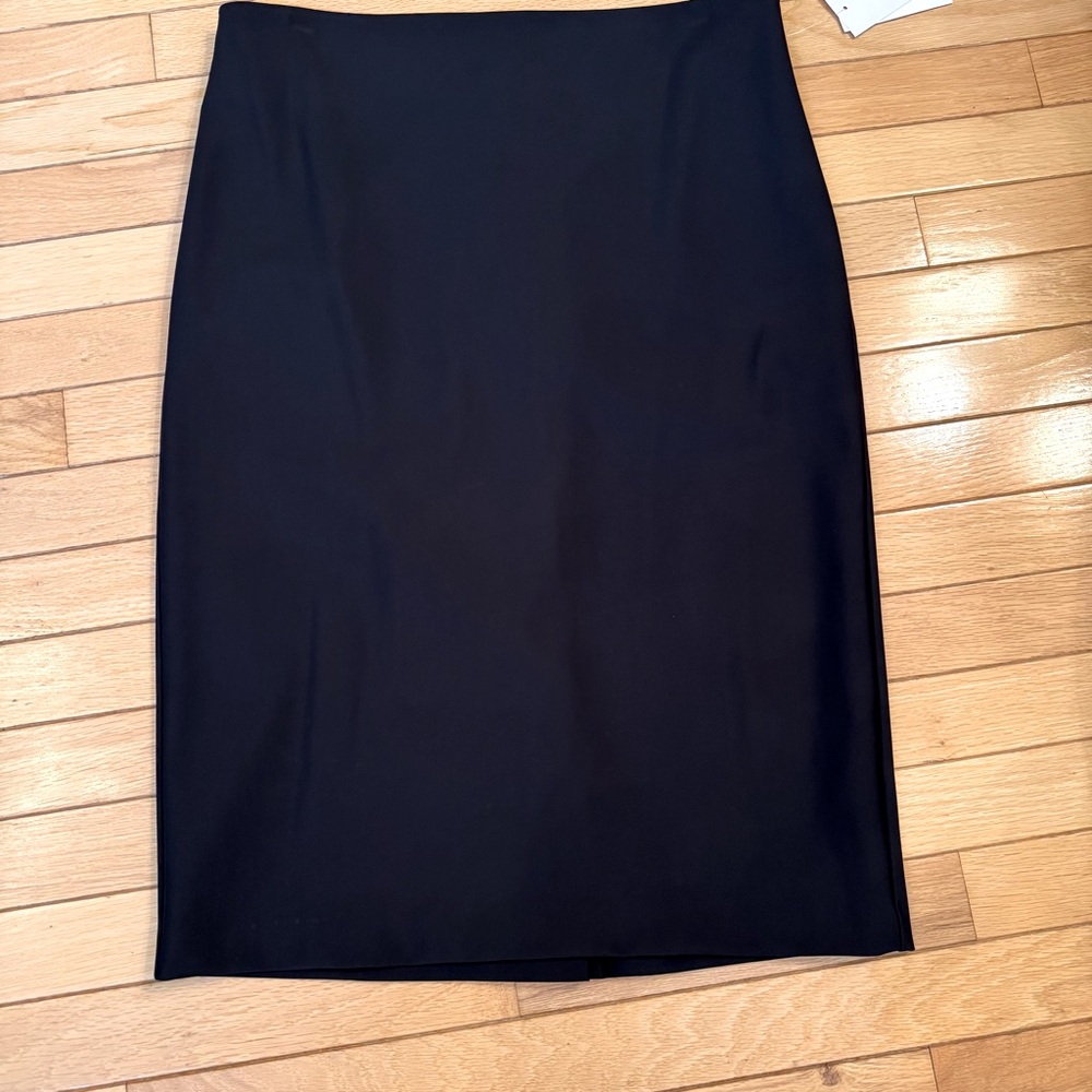 Alex Evenings, Ladies Large Black  pencil skirt Lux Finish with kick pleat NWT